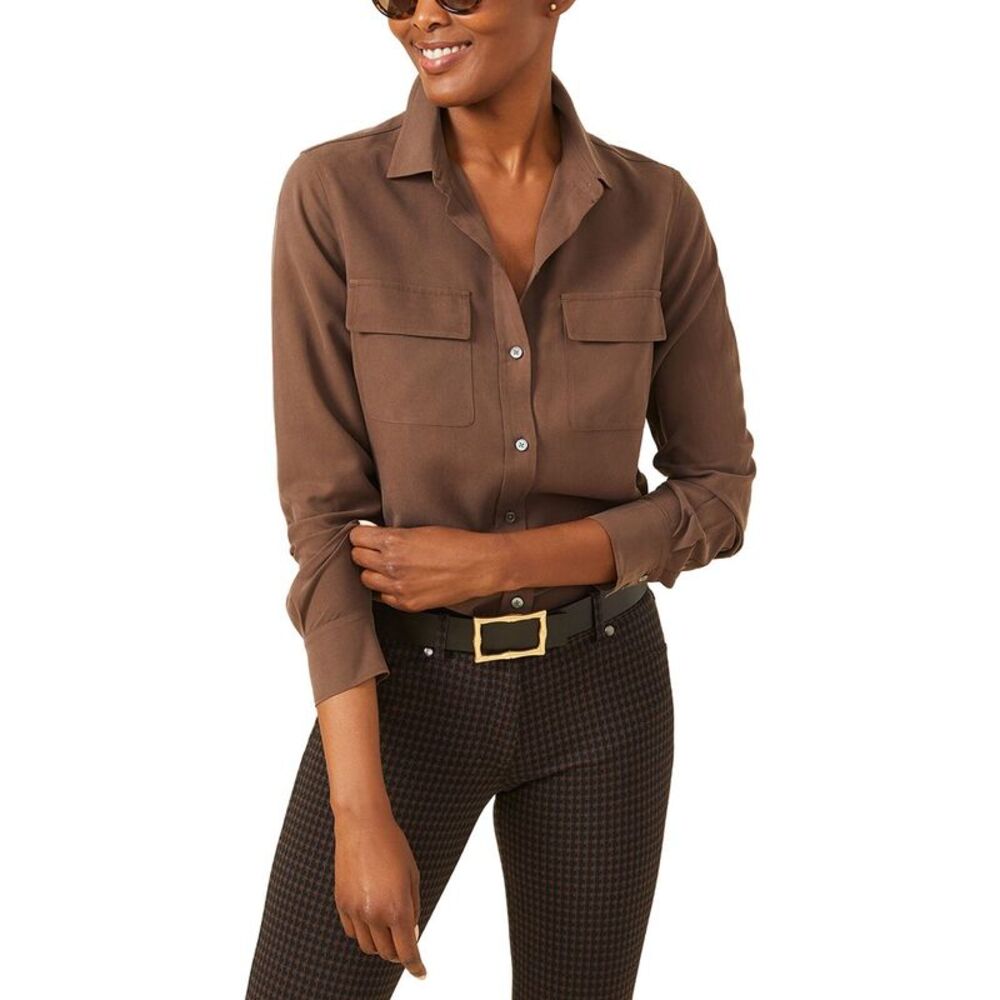 J.Mclaughlin Womens Miris Silk Blouse